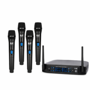 KIT MICROFONO INALAMBRICO UHF X4