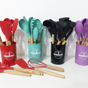 SET PORTAUTENSILLOS 12 PIEZAS SILICONA