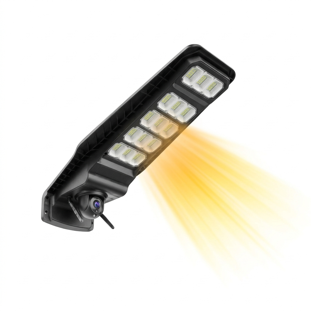 LAMPARA SOLAR CON CAMARA DE SEGURIDAD INTEGRADA