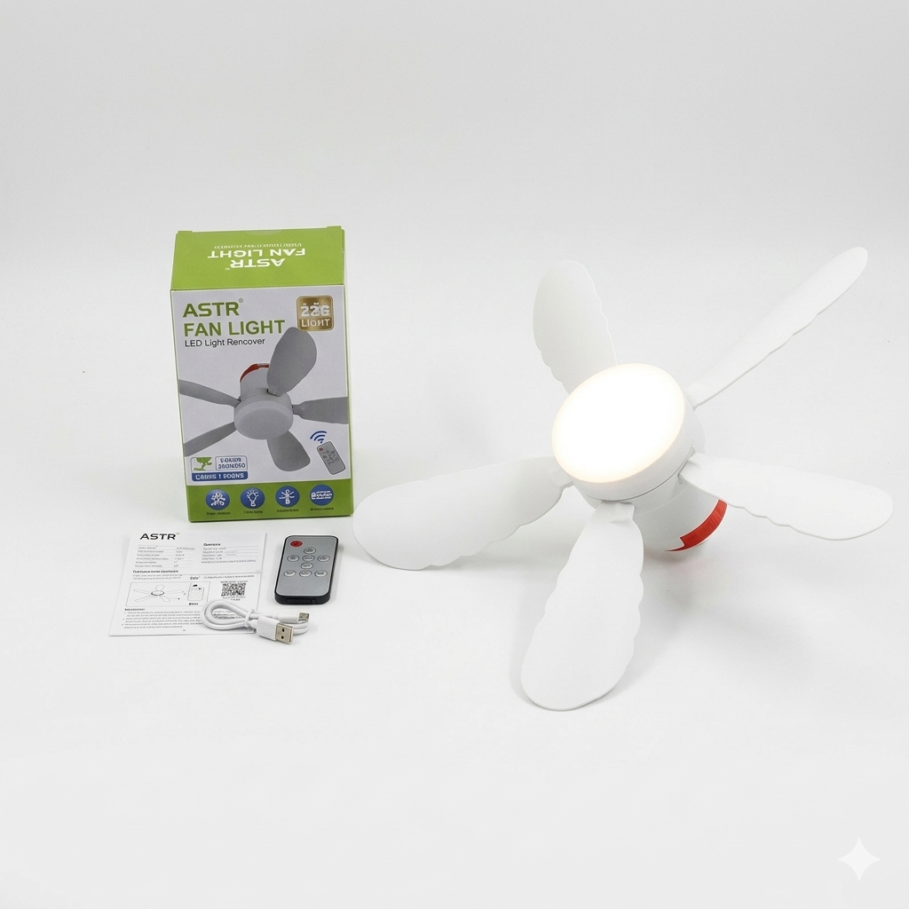 LAMPARA PORTATIL CON VENTILADOR