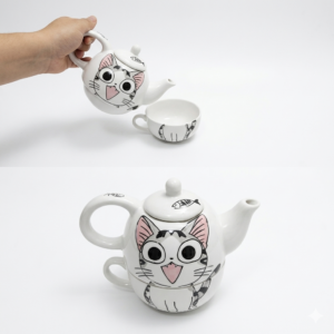 TETERA DE CERAMICA DE GATITO
